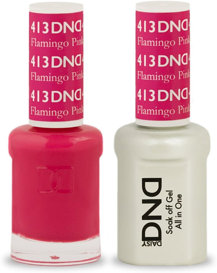 DND Soak Off Gel 0.5 Ounce (413 Flamingo Pink)