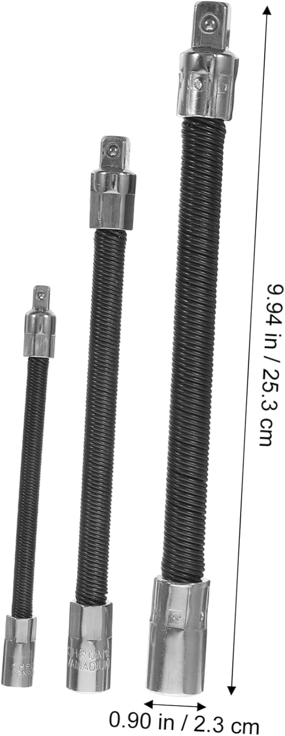 OSALADI 1set Flexible Wrench Extender Rod Socket Extension Bar for Automotive Repair Light Weight and Design Compatible with Drill and Hand Wrench Versatile Tool for Home Repair and Construction