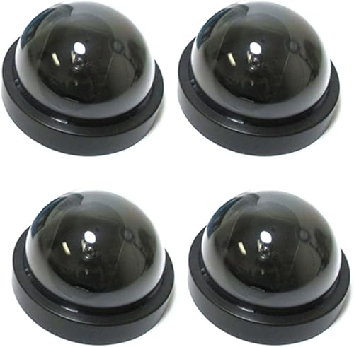 Miniatura 2 de Cámara de seguridad falsa de vigilancia simulada 4 domo LED sensor intermitente luz intermitente