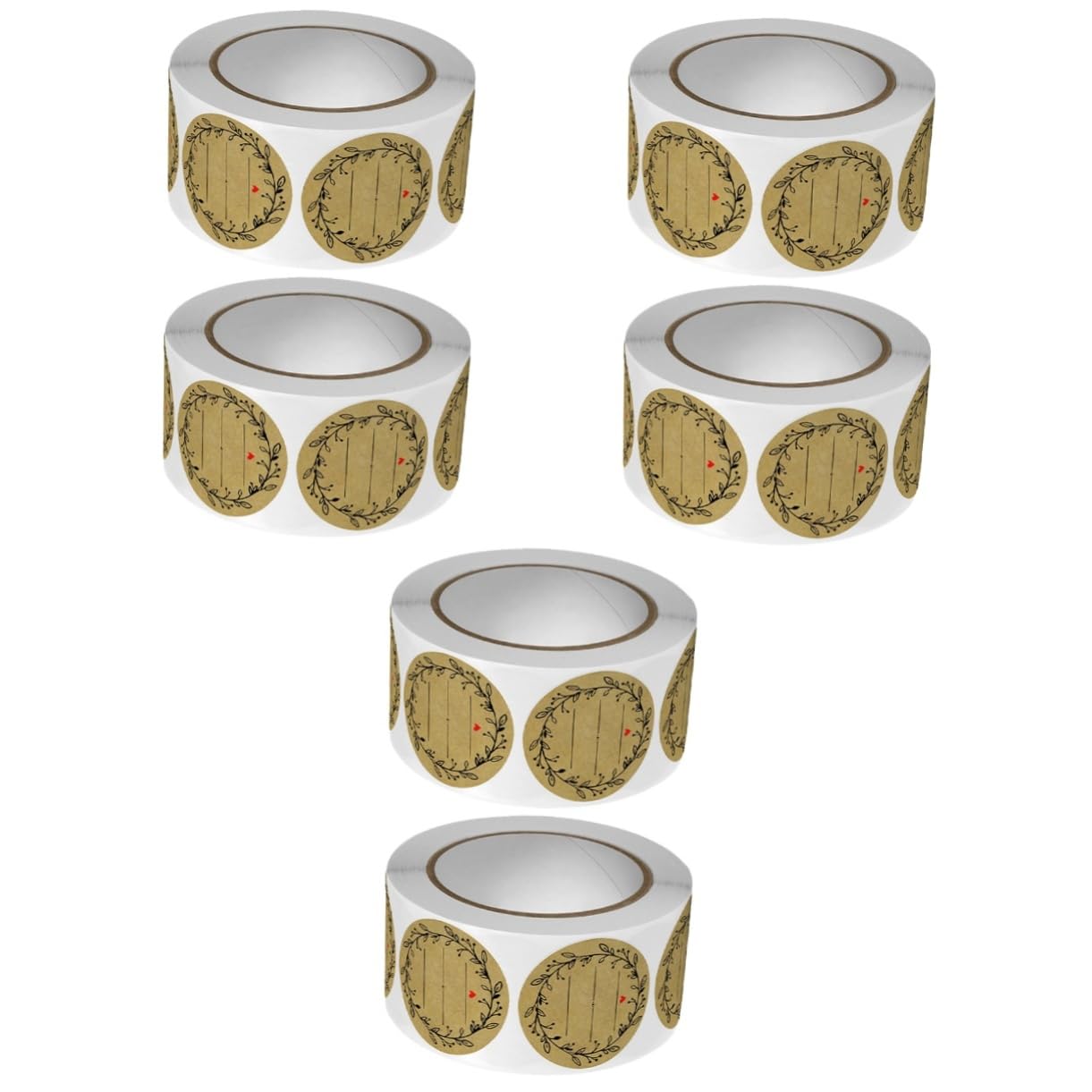 ARTIBETTER 3 Set Etichette Adesive Autoadesive Rimovibile Etichette Rimovibili Adesivo Etichetta Adesivi Per Sigillare La Cottura Adesivi Da Forno Carta Kraft Khaki 2 * 3