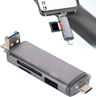 Card Reader USB, 3 in 1 USB C Camera Memory Card Reader, Ultra Slim Plug and Play Memory Card Reader, Card Adapter Memory Card Reader Used for Phone PC Laptop