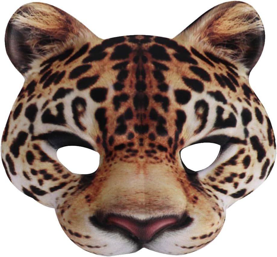 Leopard Mask Costume Masquerade Parties Animal Accessories Women