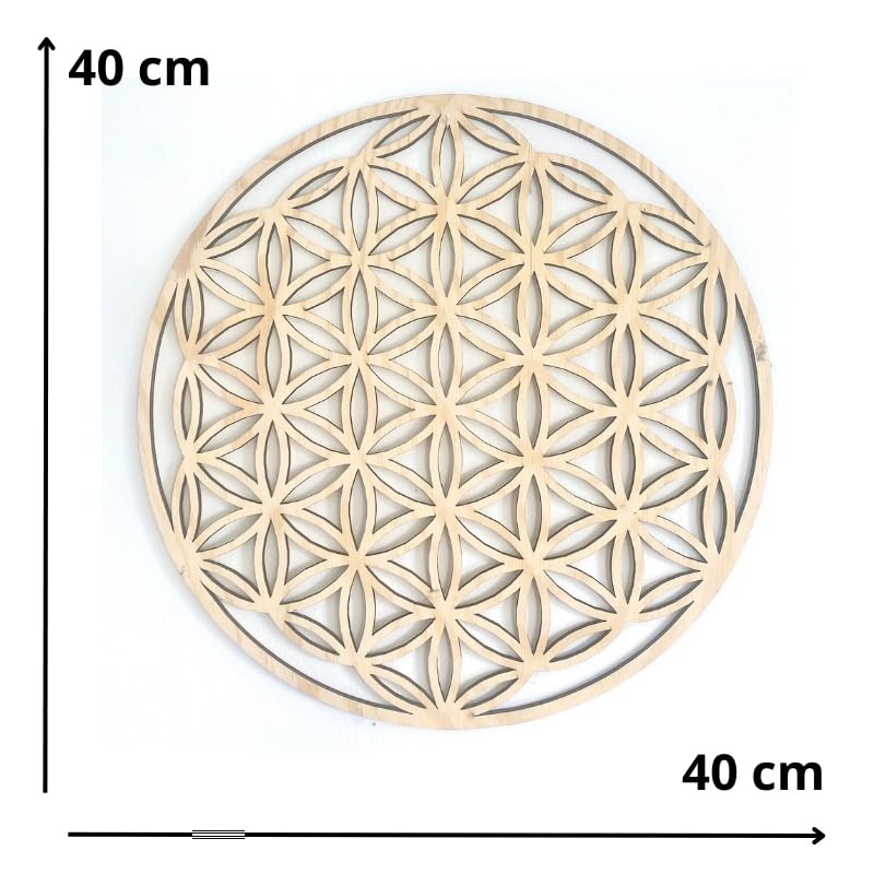 Blume Des Lebens Wandbld Wandkunst 3D Holz 29 Cm