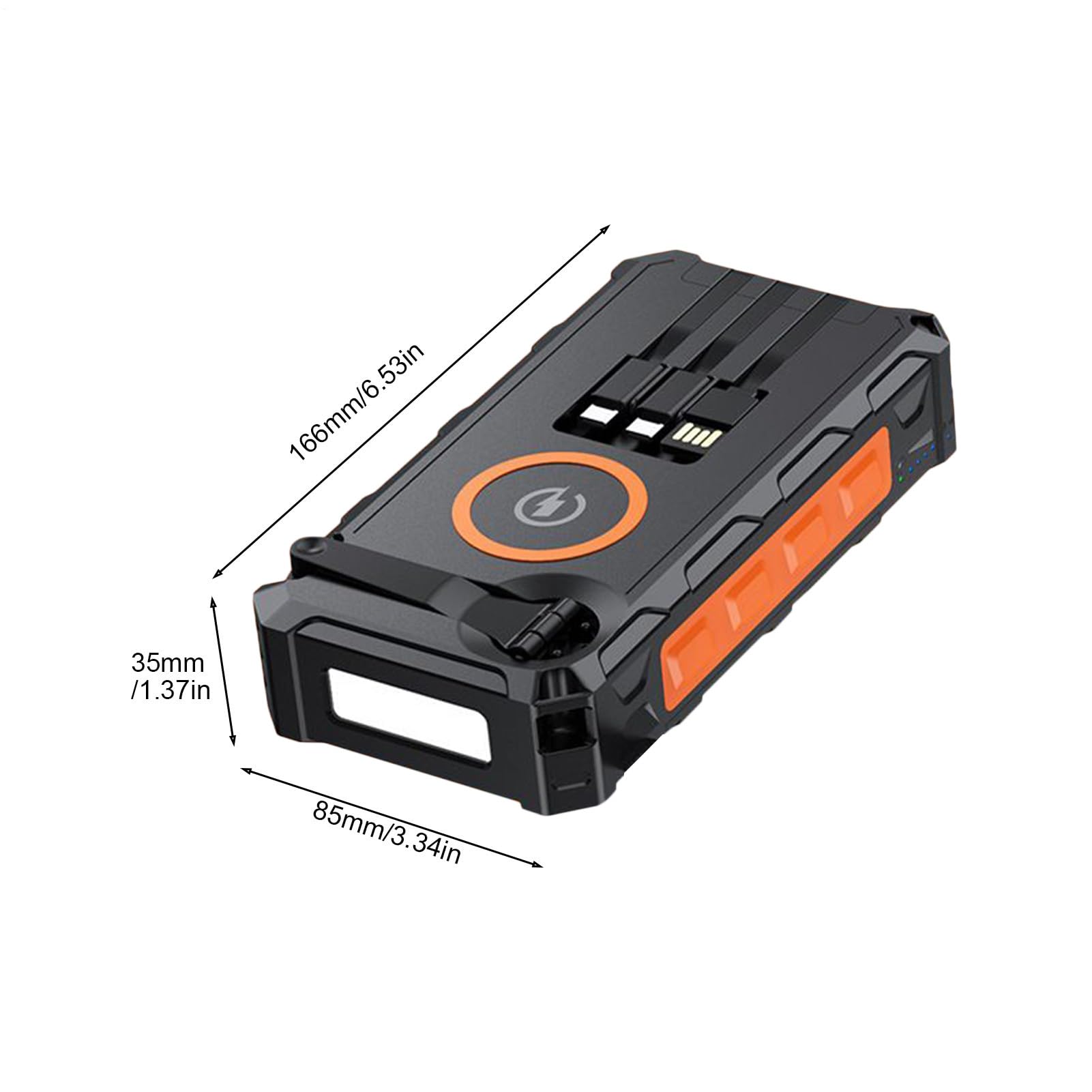 Caricatore Solare Power Bank Portatile Impermeabile Pieghevole Power Bank | Power Bank Caricatore Per Telefono Con Torcia Per Casa Viaggio Campeggio Pesca Uomo Donna Ragazzi R