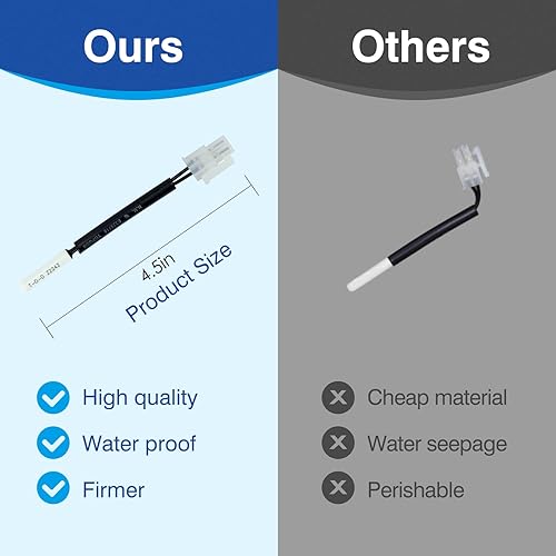Miniatura 4 de WPW10384183 W10384183 - Termistor para refrigerador - Piezas de repuesto compatibles con Whirlpool Kenmore, 2118228 Congelador Sensor de temperatura