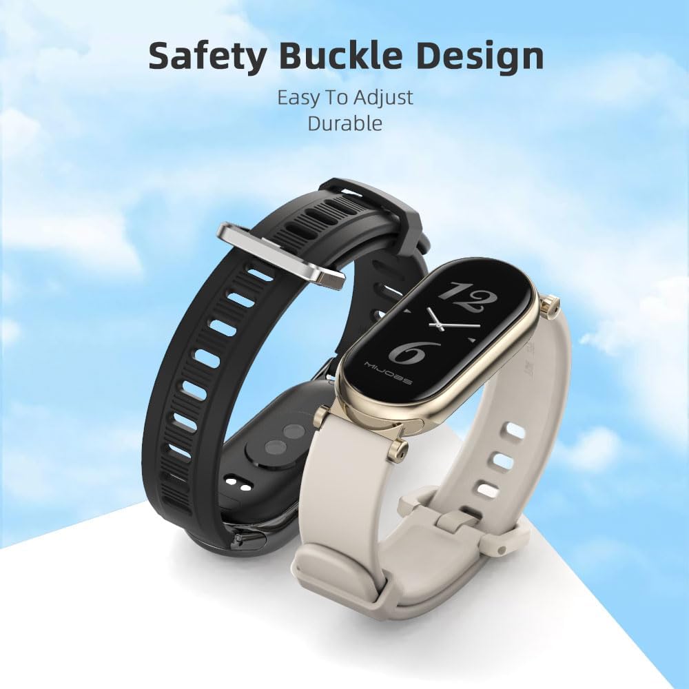 MIJOBS Strap for Mi Band 9, Replacement Wristband for Xiaomi Mi Band 8 Silicone Sport Watchband for Xiaomi Smart Band 8/9