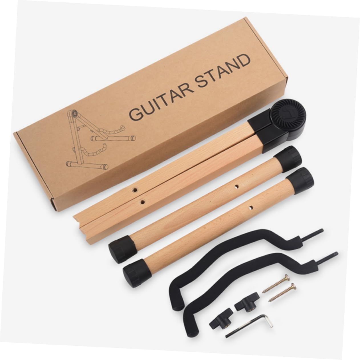 Didiseaon Supporto per Chitarra in Legno Supporto per Esposizione e Riposto Adatto Chitarre Acustiche Classiche ed Elettriche Stabile e Resistente per Musicisti in Movimento