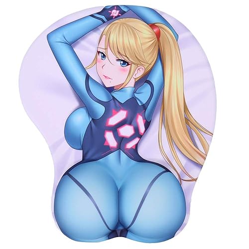 BOO ACE Aran Metroid Samus3D Mousepads Anime Mouse Pads with Wrist Rest 2Way Skin (Aran 1) - Aran 1