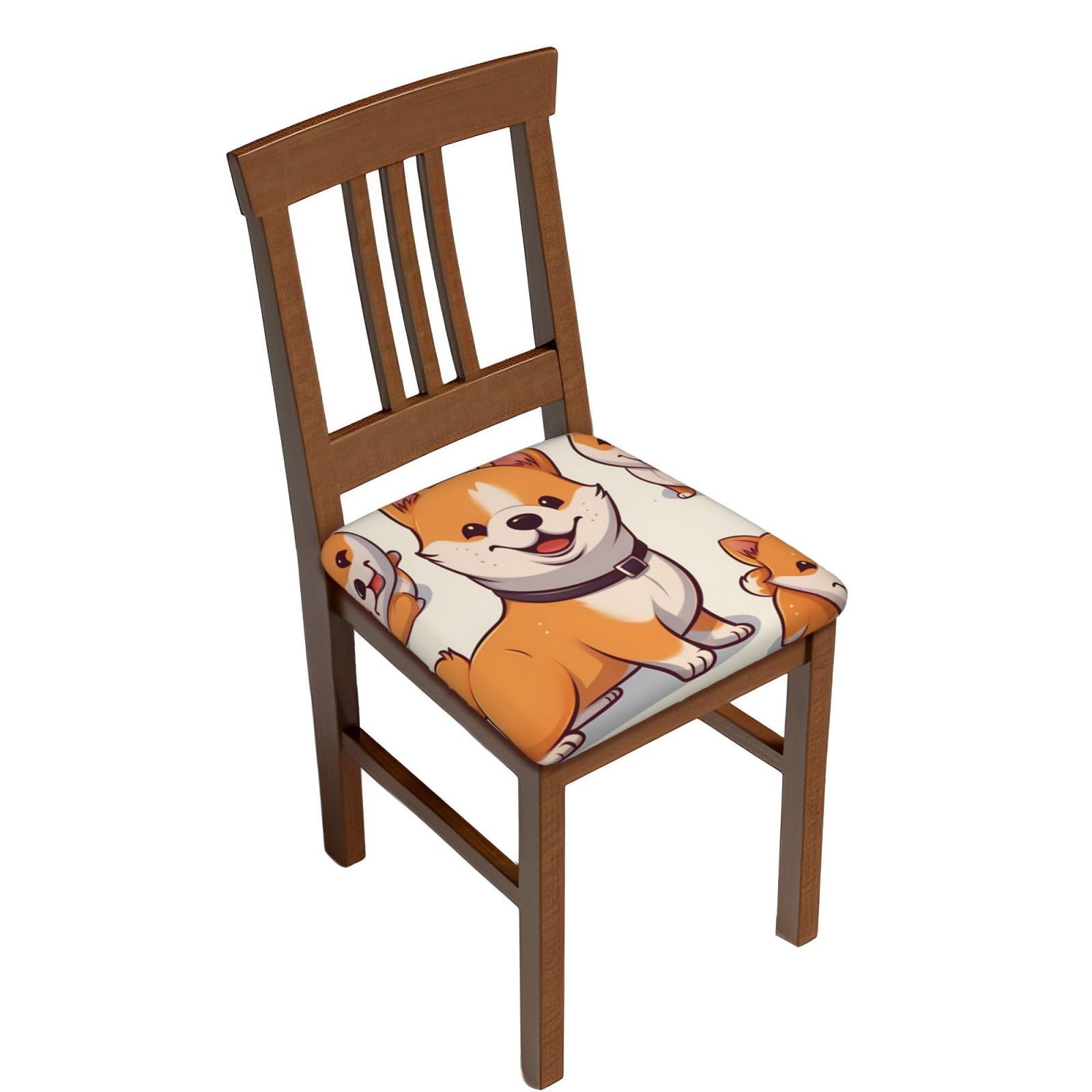 Housse de tabouret carrée lavable en velours extensible x6