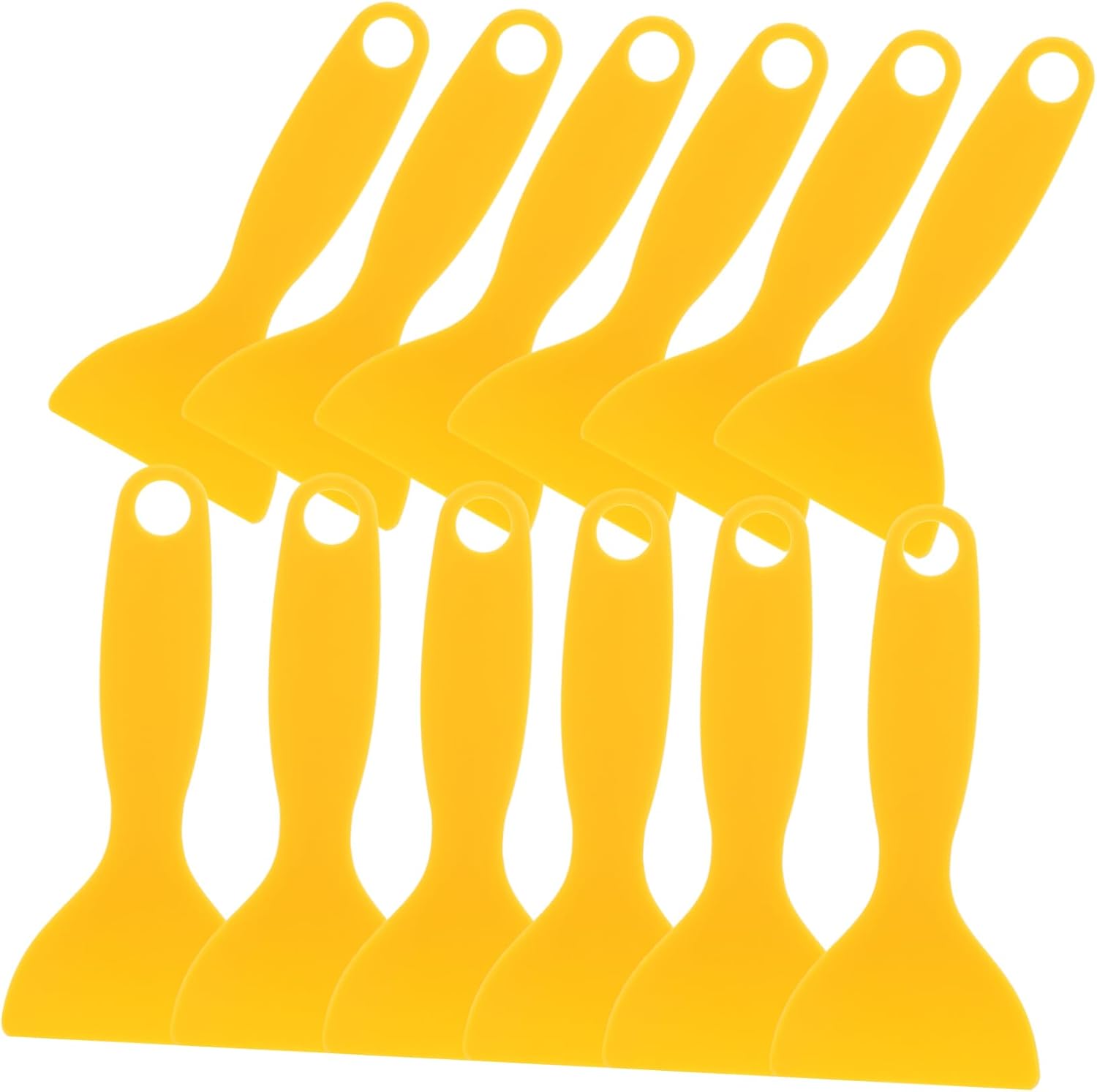 25pcs Car Window Film Squeegee Yellow Vinyl Wrapping Scraper Tools for Easy Adhesive Removal and Application Car Gadget for Home and Shop Use
