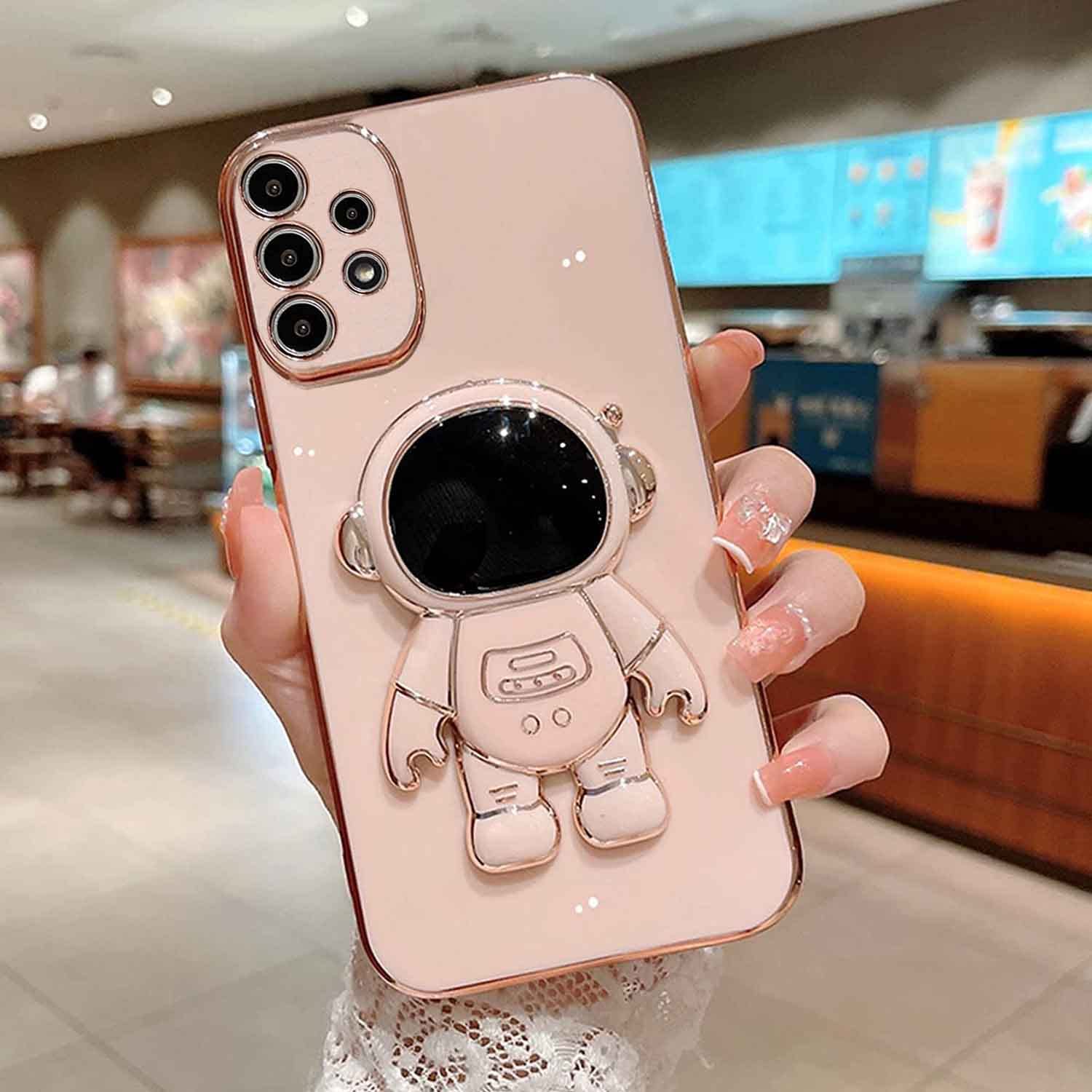 KC Back Cover for Samsung Galaxy A33 5G, Hidden Astronaut Folding Bracket Kickstand Electroplated Soft Silicone Camera Protection Case - Pink (B0C62CKSTL) Amazon Price History, Amazon Price Tracker