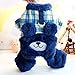 AZA Dog Costume Winter Dog Clothes for Pets Thick Plush Plaid Bear Onesie for Puppy Pet Overalls Hoodie Coat Cute Warm Girl Outfits for Small Dogs Boy Costumes (S,Khaki)