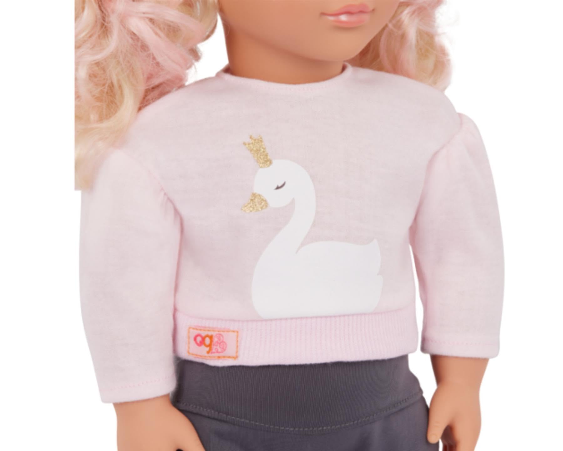 Our Generation Eliana - 18-calowa modna lalka ze strojem o tematyce łabędzia, szare oczy i stylowe blond włosy - ubrania dla lalek i akcesoria kompatybilne - wiek 3+"