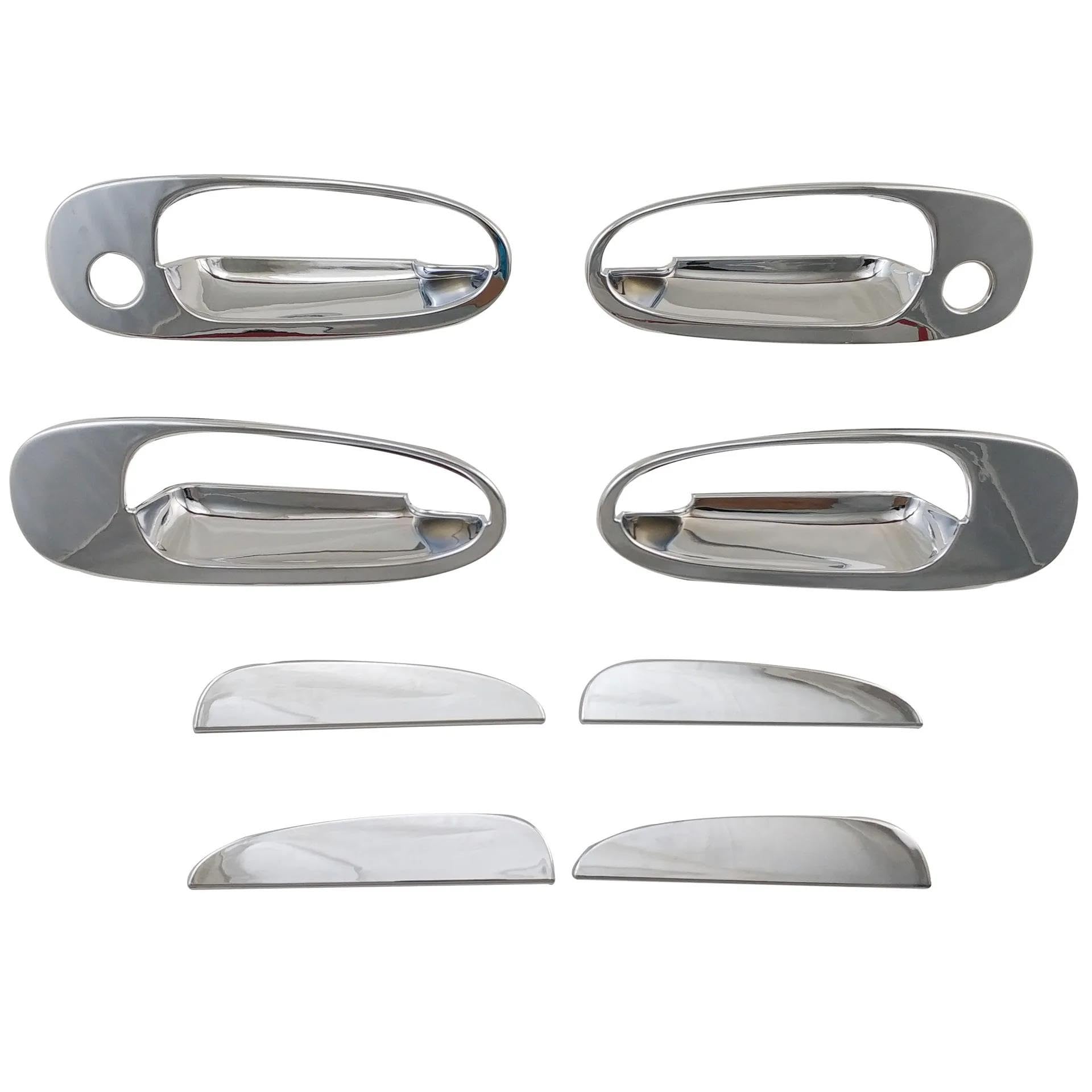 Kjhopy One Color Chrome Door Handle Cover Trim Strip Clip Car Sticker Accessories For Corolla 1996-2000 Ae110 Ae111 Ae112
