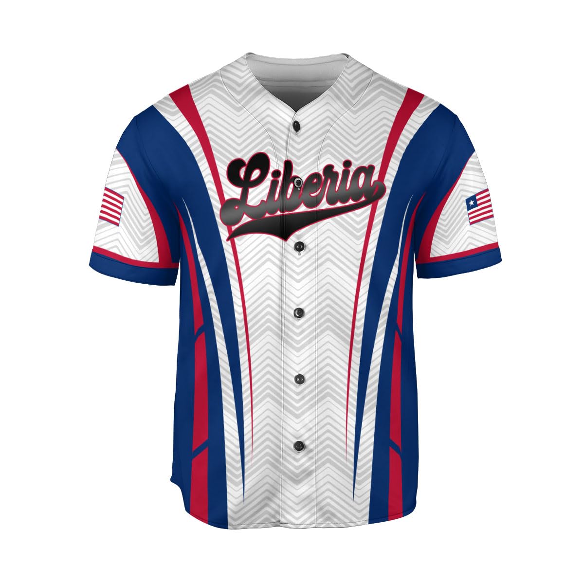 Personalized Liberia Baseball Jersey, Custom Liberian Pride Shirt,Liberian Shirt, Liberian Flag Baseball Jersey for Men Women (US, Alpha, Small, 5X-Large, Regular, Regular, 1, LR6)