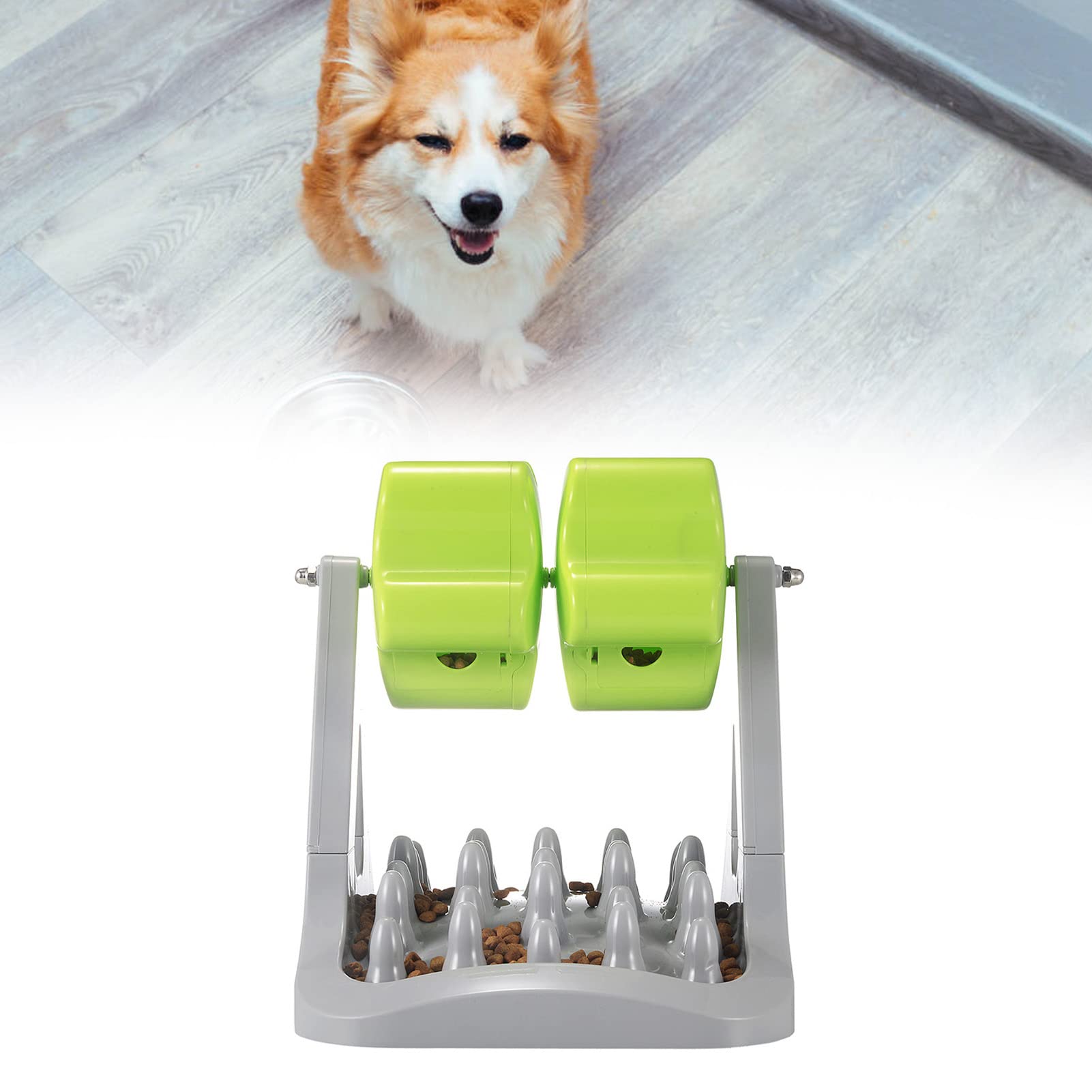 Haustier Slow Feeder, Interactive ABS Hundefutterspender, Behandlungsabgabe -Puzzlespielzeug zum Rollen und fallenden Snacks behandeln