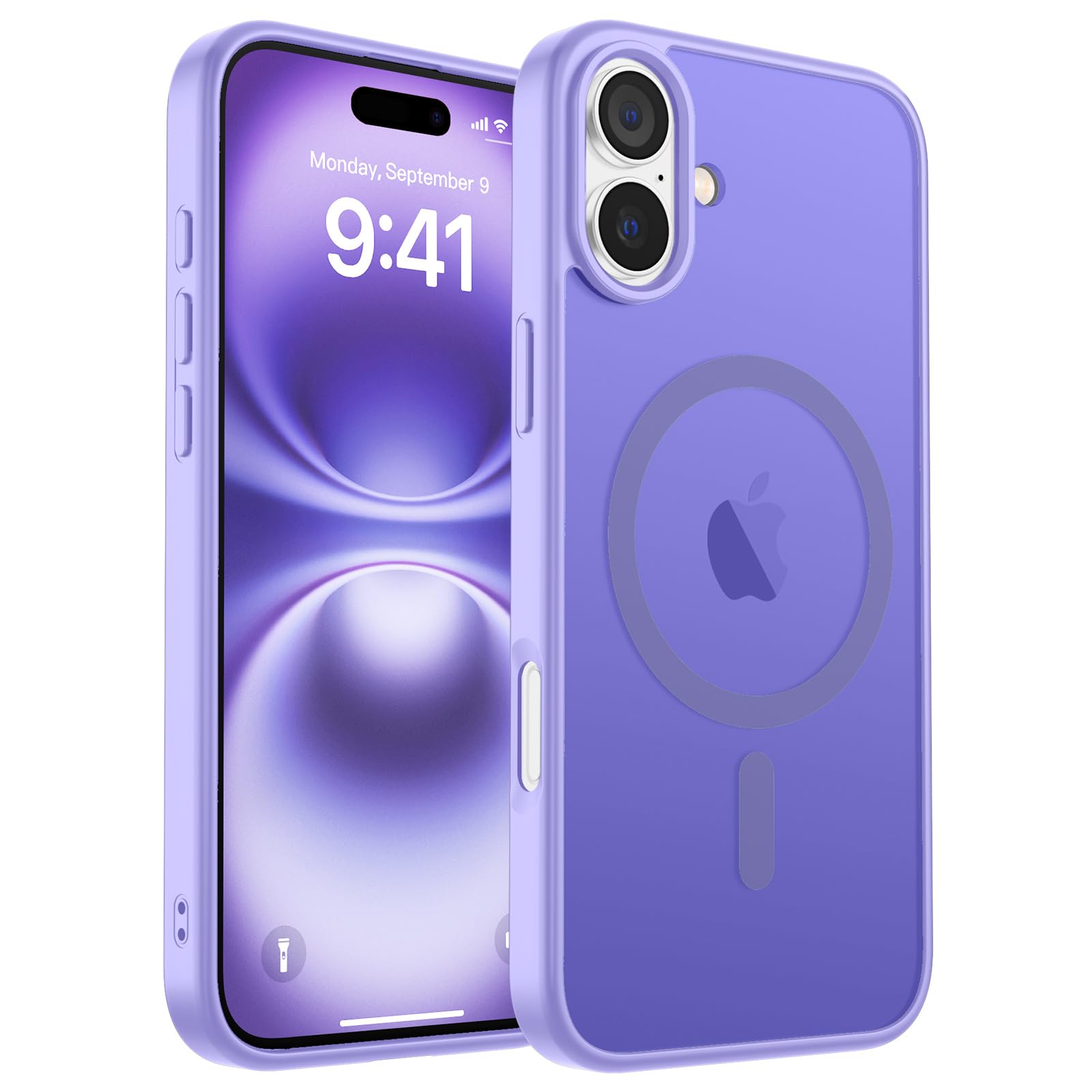 zapica Magnetic for iPhone 16 Plus Case, [Compatible with MagSafe] [Military Grade Drop Protection] Translucent Matte Shockproof Anti-Scratch Phone