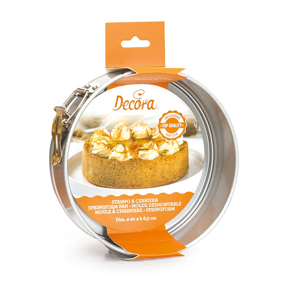 DECORA Non-Stick SPRINGFORM PAN Ø 20 X 6,5 H cm New, Acciaio, Grey