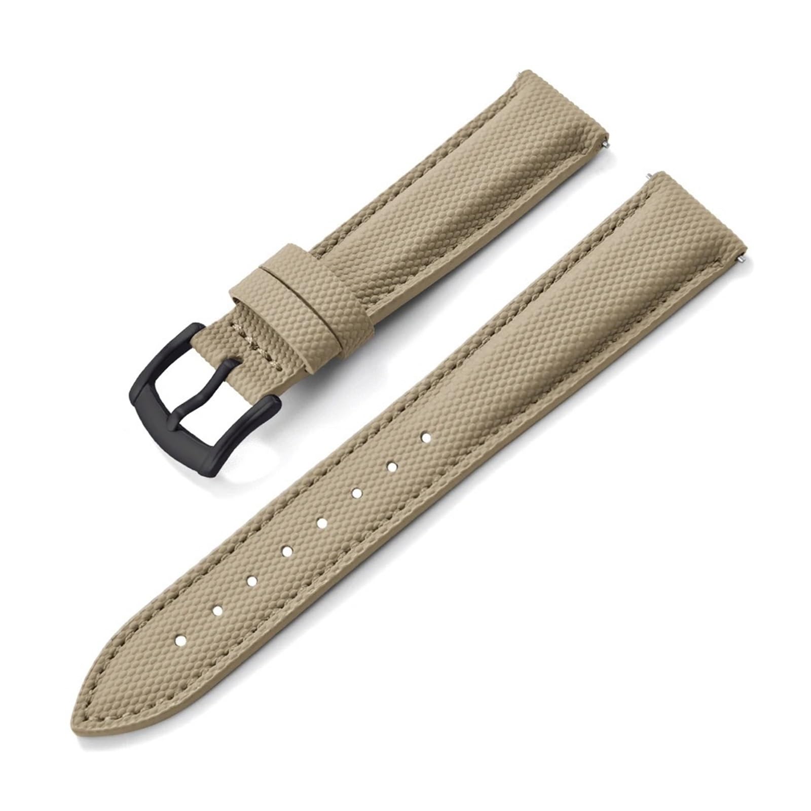 Generico Correa deportiva de liberación rápida de lona para velas - Nylon, ajuste universal de 18-22 mm (Khaki-Black Buckle,22 mm)
