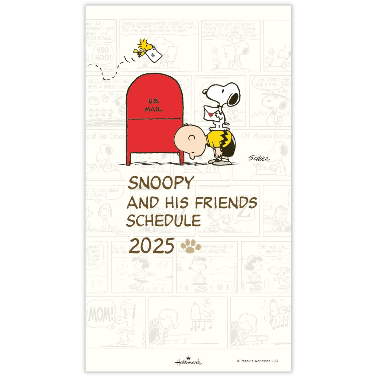 Amazon.com : Nippon Hallmark Snoopy 2025 Slim Monthly Peanuts 834
