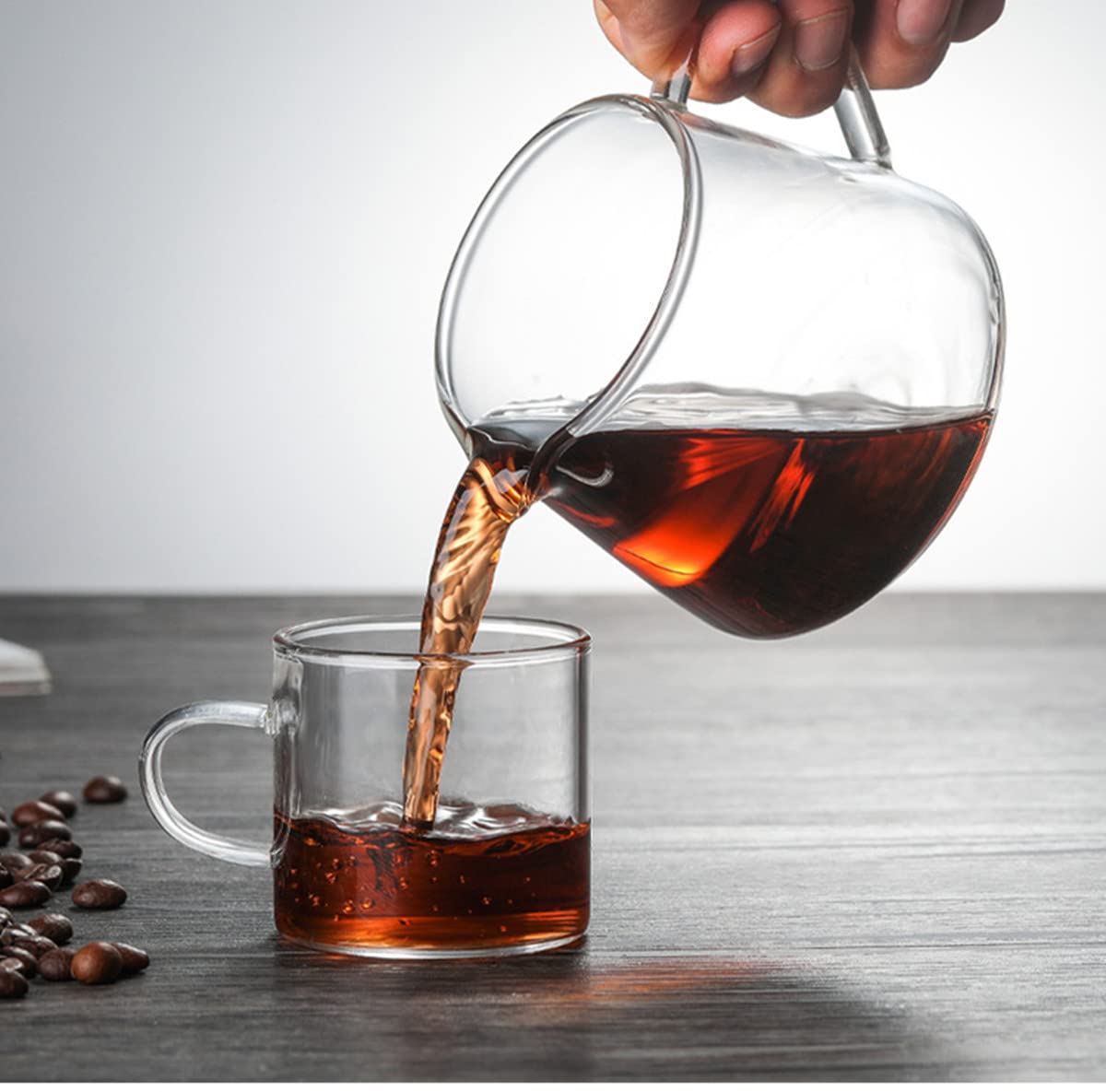 Image secondaire de Serveur à café en verre borosilicate ZNZNANG - 650 ml, idéal pour café, thé et lait