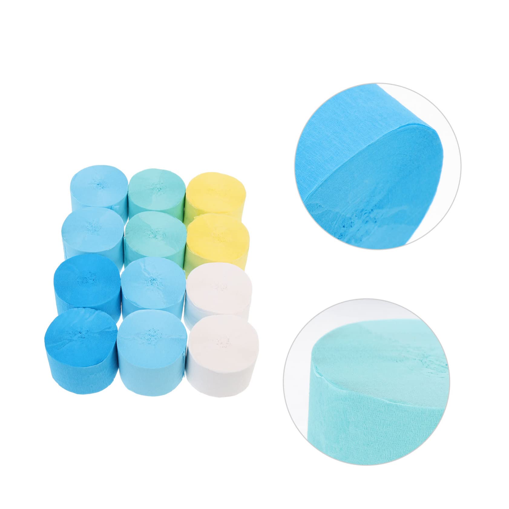 12rollos Cintas De Papel Crepé Coloridas Para Decoración De Fiestas Para Bodas y Eventos Fácil De Usar y Personalizar Material De Papel De Calidad