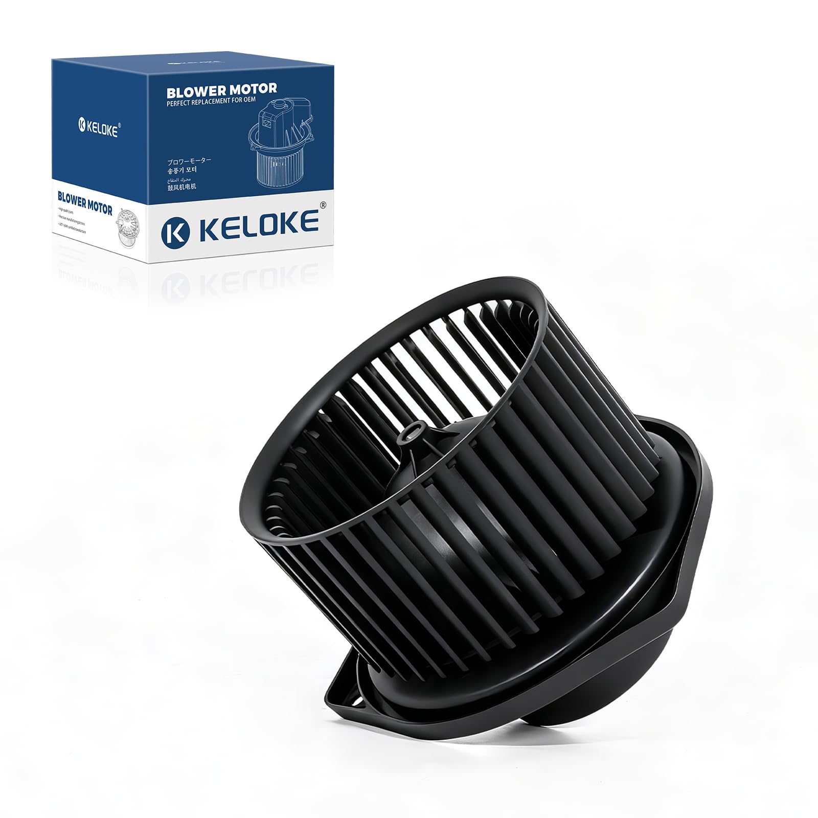 KELOKE Front HVAC Heater Blower Motor Fan Compatible with Mitsubishi | Outlander 2008-2018, Outlander Sport 2011-2017, Lancer 2008-2017, with Fan Cage, Replace# 700239 SK700239