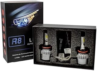 Kit Lâmpada Super LED R8 HEADLIGHT H7 Branca 6500K 3000 Lumens JR8 - JH0R8H7