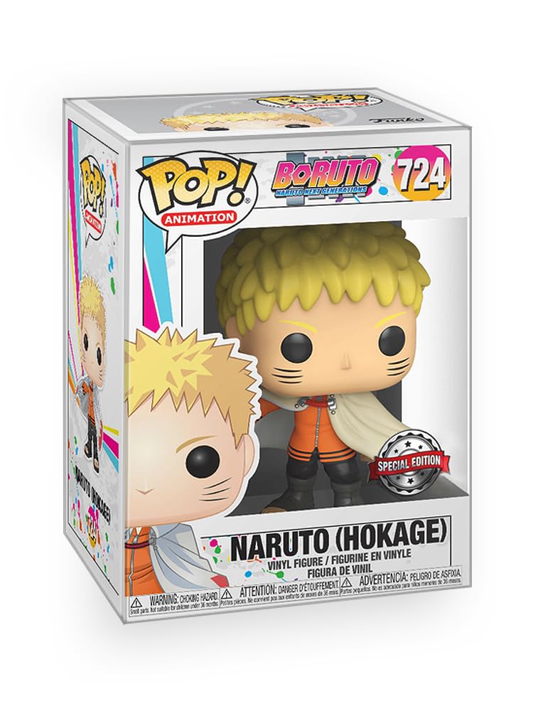 Pop Anime: Boruto - Naruto Hokage Exclusive Limited Edition Vinyl Figure Bundle with Compatible Funko Box Protector