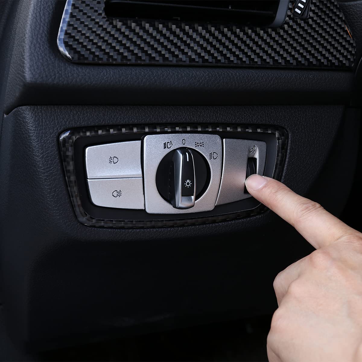 Aluminum Alloy Headlight Switch Button Trim Frame Sticker for BMW 1 2 4 3 Series GT X5 X6 F20 F30 F22 F15 F16 2012-2020