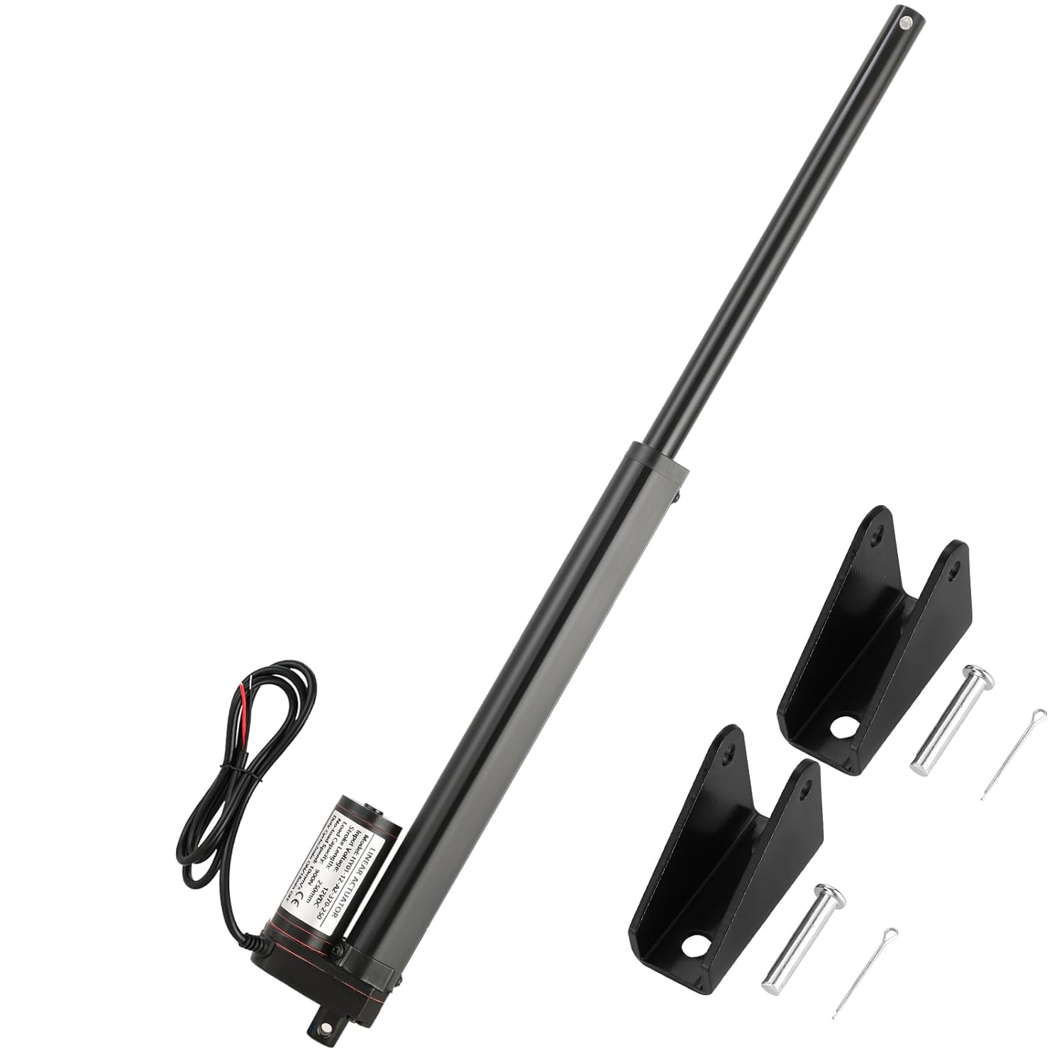 MYFULLY 12V Linear Actuator | 10" Stroke 202lbs/900N Load Heavy Duty Electric Actuator with Mounting Brackets for Solar Tracker, RV, Recliner, TV Lift, Auto Door Opener (10"/250MM Stroke Length)