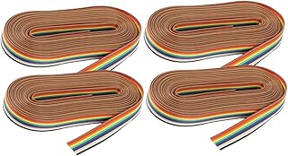 PartyKindom 4 Rolos 10 Cabo Arco-Íris Cabo De Fita Cabo Flexível - Cabo De Reparo De Cabo Cabos De Computador Cabo Elétrico Trs Cabos Sae Cabo Y Cabo Jumper De Fita Linha De Ensaio Plana