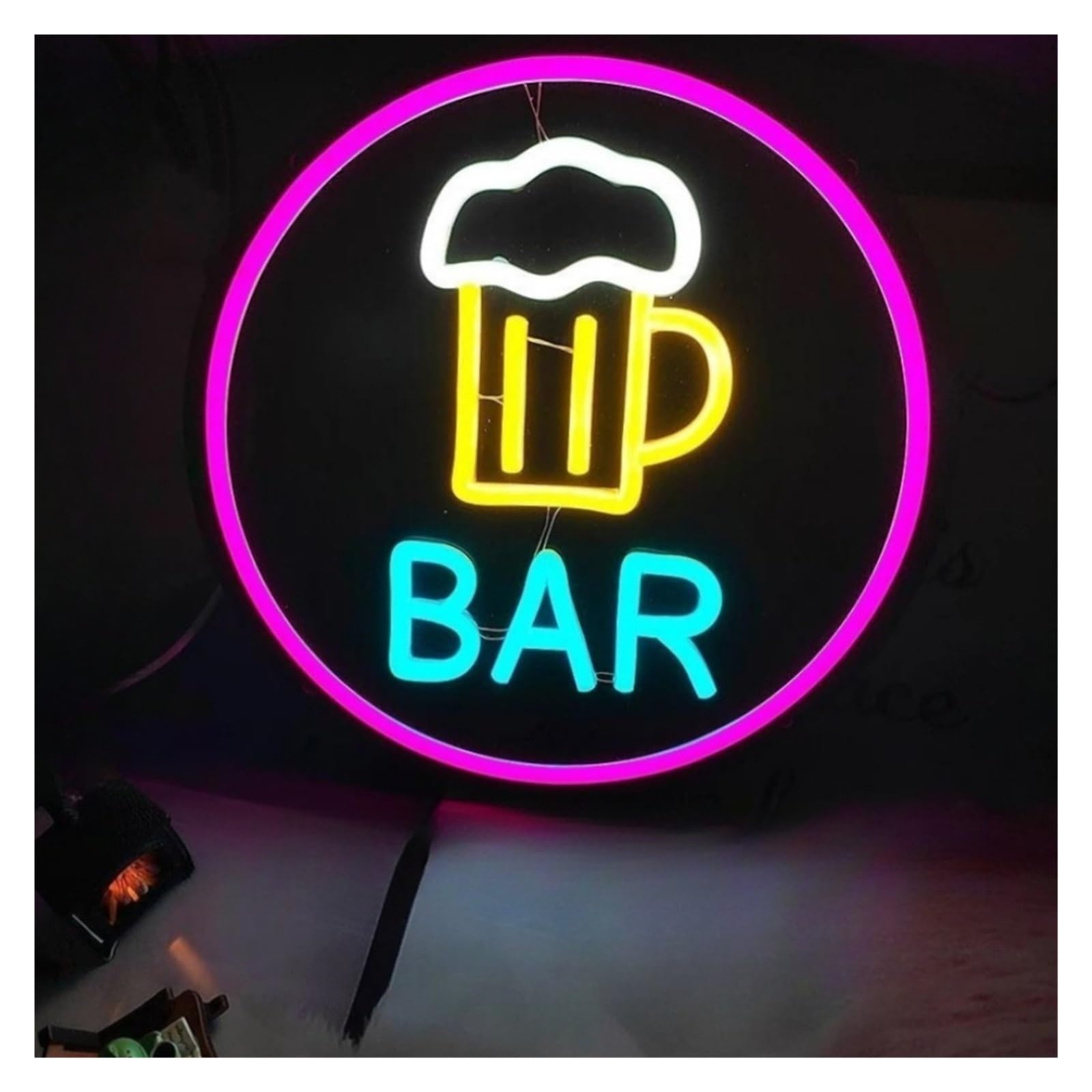 Insegna al Neon Luce Al Neon Per Birreria Alimentata Tramite USB, Luci Al Neon Per Bar Adatte Per Decorazioni Da Parete Per Negozi Feste In Sala Insegne Commerciali 30cmx30cm