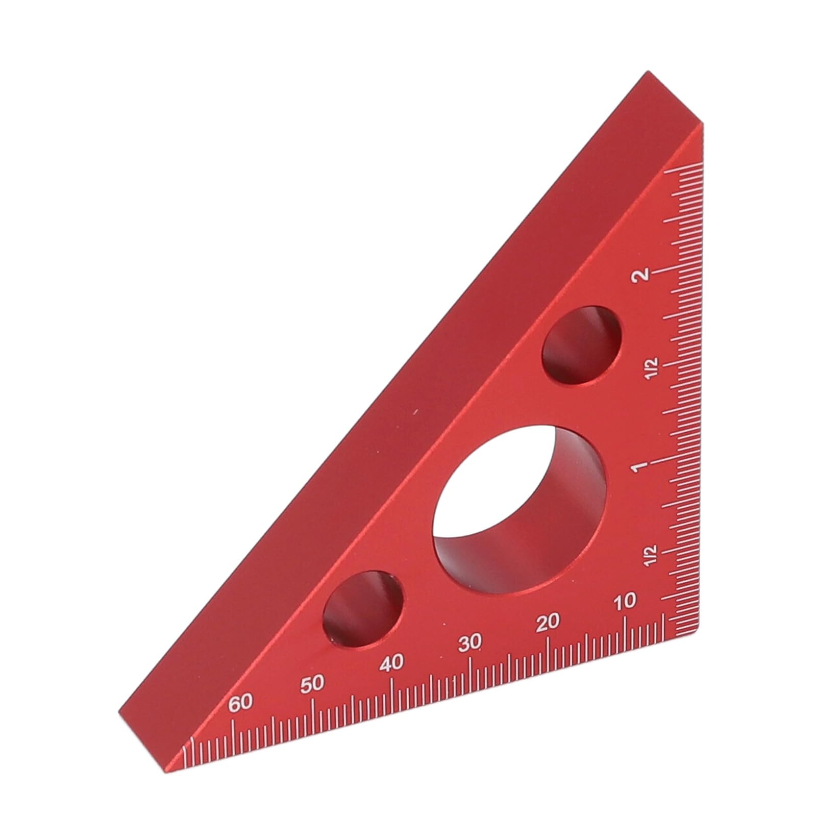 Righello da Carpentiere in Lega di Alluminio Spessa da 3 Pollici, Righello ad Angolo di 45 Gradi con Scala Chiara, Triangolo