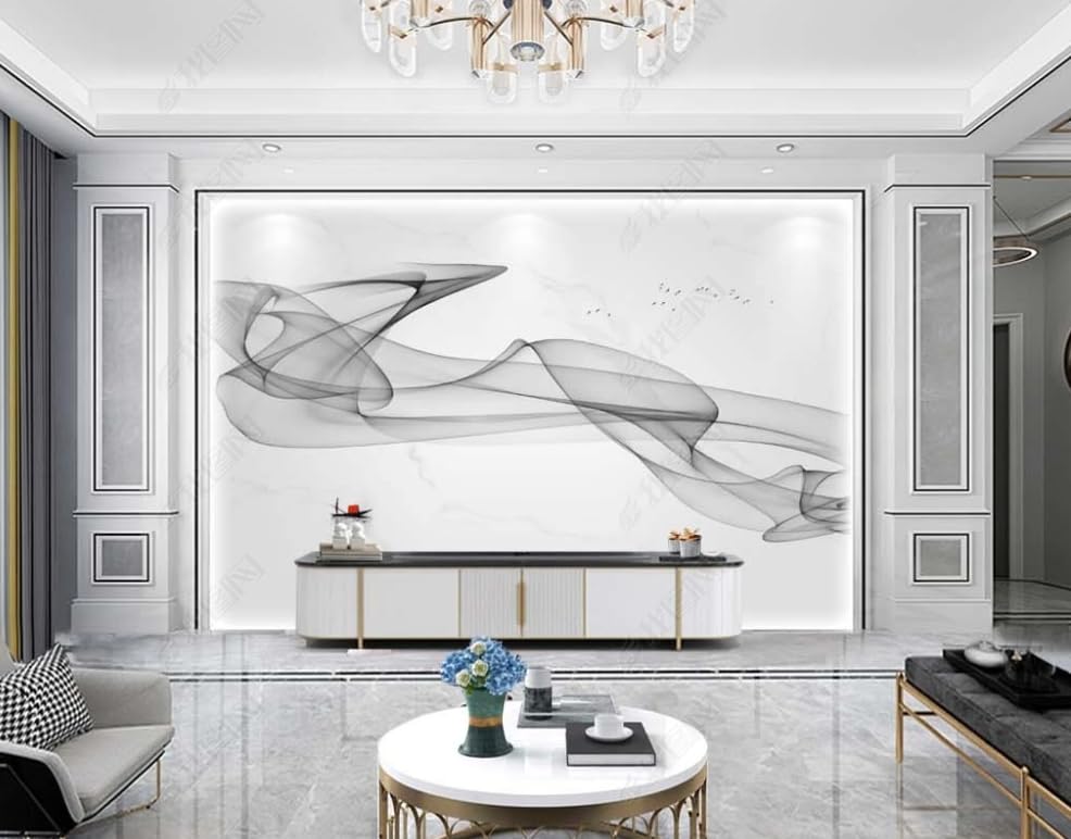 Papier peint intissé paysage chinois poster géant déco murale chambre 300cm