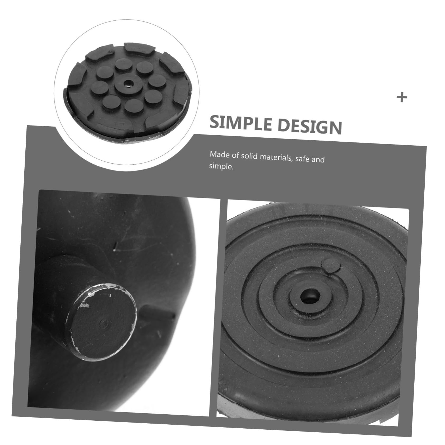 DOITOOL Adaptador de Almohadilla para Gato Hidráulico de Coche Diseño Horizontal, Material de Acero y Goma para Protección y Soporte Fiable