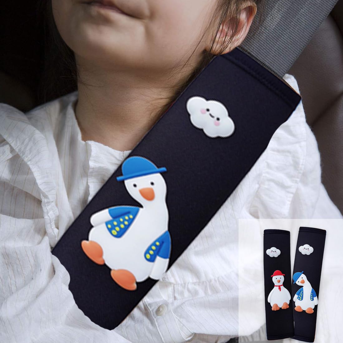 2 Pezzi Protezione Cintura Di Sicurezza Per Bambini - Imbottita Per Auto E Seggiolini - Foto 12