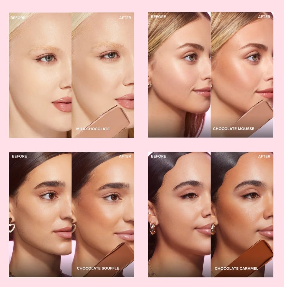 Too Faced Cosmetics ORIGINAL | CHOCOLATE SOLEIL - Bronceador Cremoso en Barra | Melting Bronzing & Sculpting Stick | 8,0 gramos / 0.28 Oz. | by BELLA (CHOCOLATE SOUFFLE, 8.00 g (Paquete de 1))