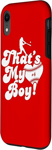 Miniatura 2 de Vintage That's My Boy #4 Baseball Mom Baseball Dad Case for iPhone XR