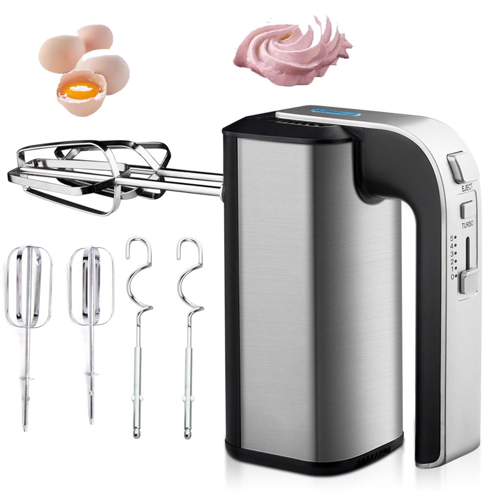 Batteur manuel électrique 300 W 5 vitesses avec batteurs amovibles pour la cuisson, les gâteaux, les cookies et le fouet