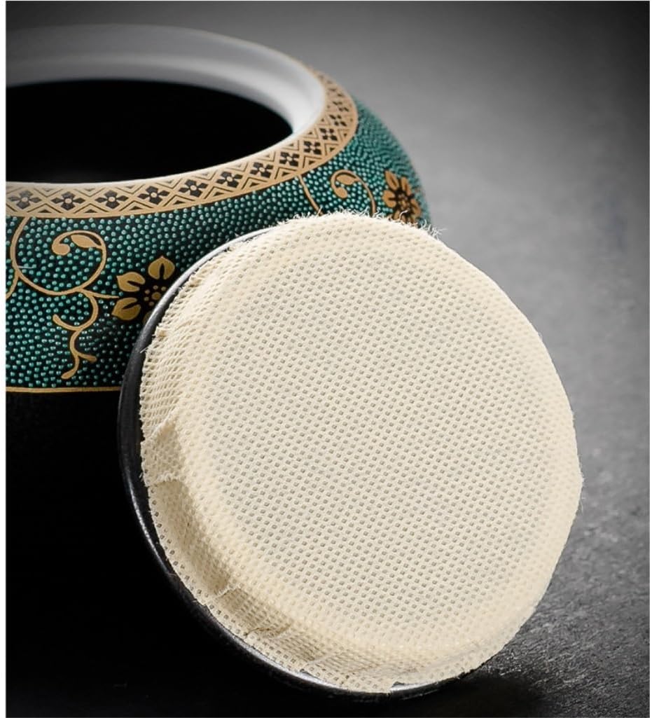 SONGCHAO Sugar Jar Ceramic Storage Jar Tea Jar Household Large Capacity Nut Kitchen Storage Jar with Lid Loose Leaf Tea Storage Jar Tea Canister (Color : A)