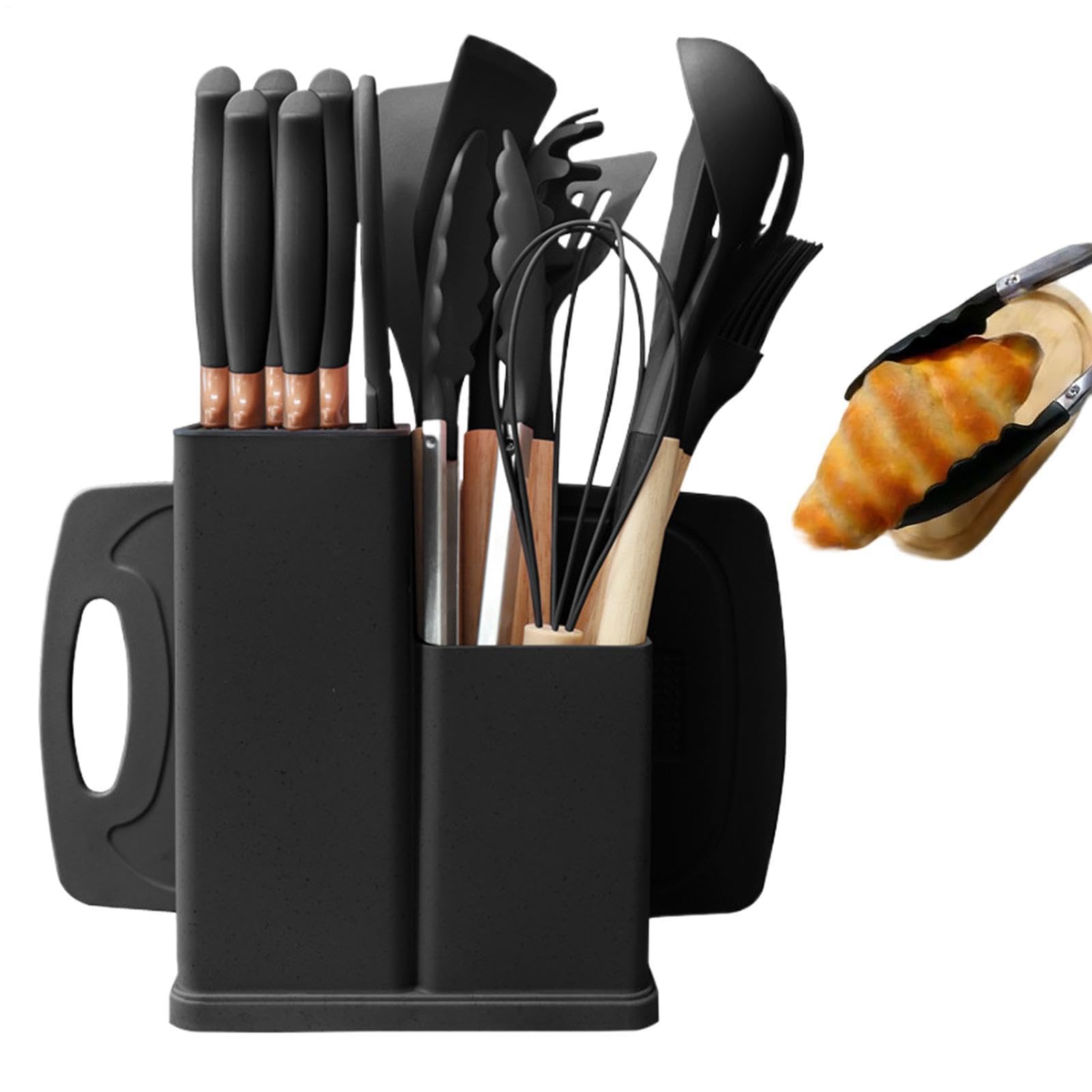 Utensili da Cucina Kit da 19 pezzi resistente al calore antiaderente in | Set di Gadget da Cucina Per La Casa, Appartamento, Interno, Piano Di Lavoro, Famiglia