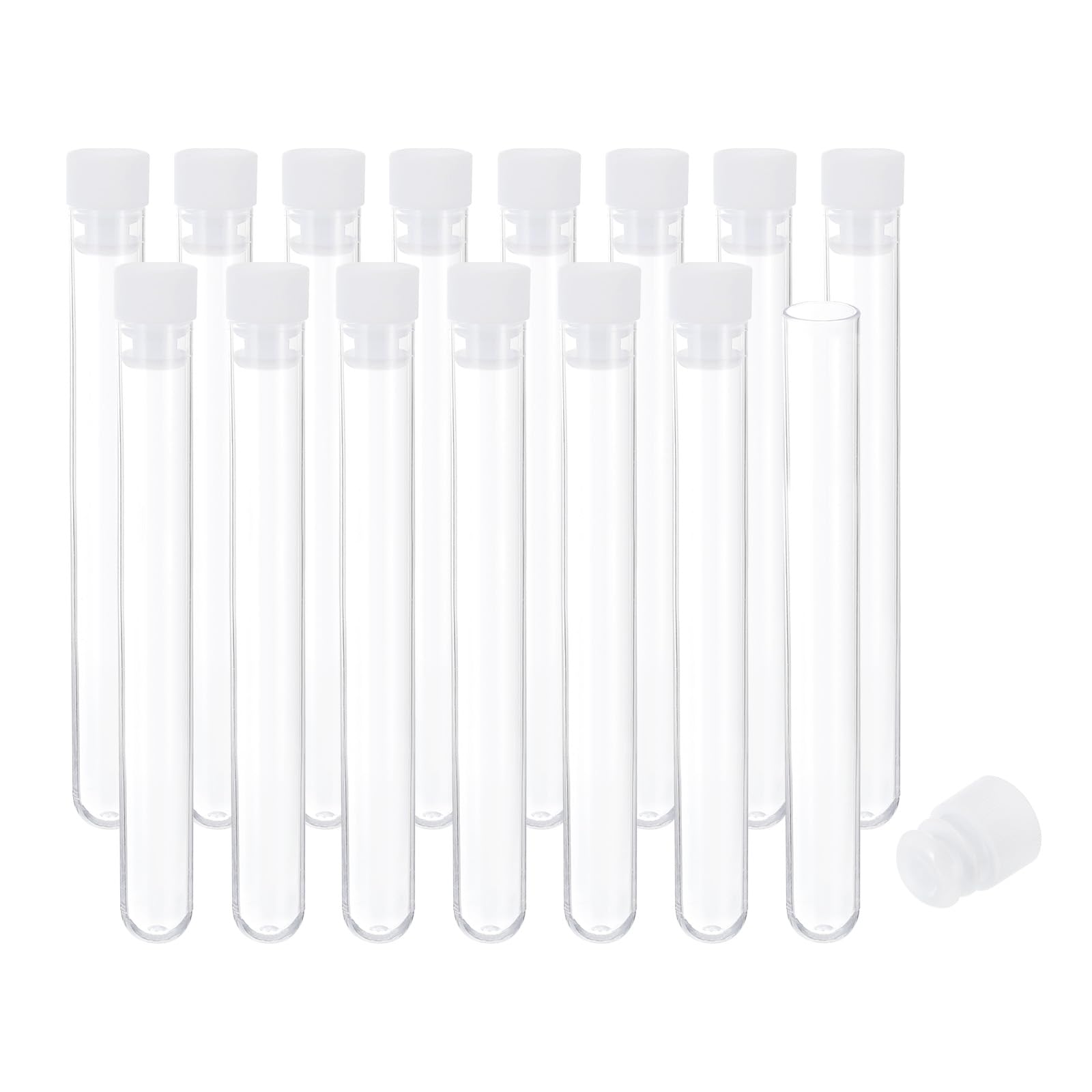 PATIKIL 0.5x4" Plastic Sewing Needle Storage Holder, 15 Pack, Clear