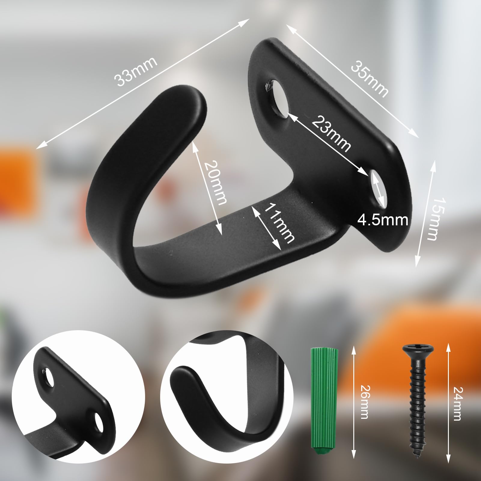 Sunature 12 Pièces Crochet De Plafond En Acier Inoxydable