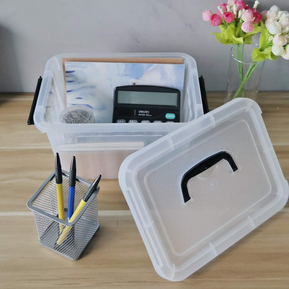 Amazon｜6つの透明なプラスチック製の収納ボックスのセット｜収納