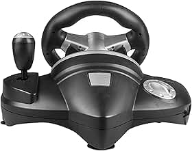 NonMiFyR Volante de Corrida 270 para Jogos / PS3 PC Preto