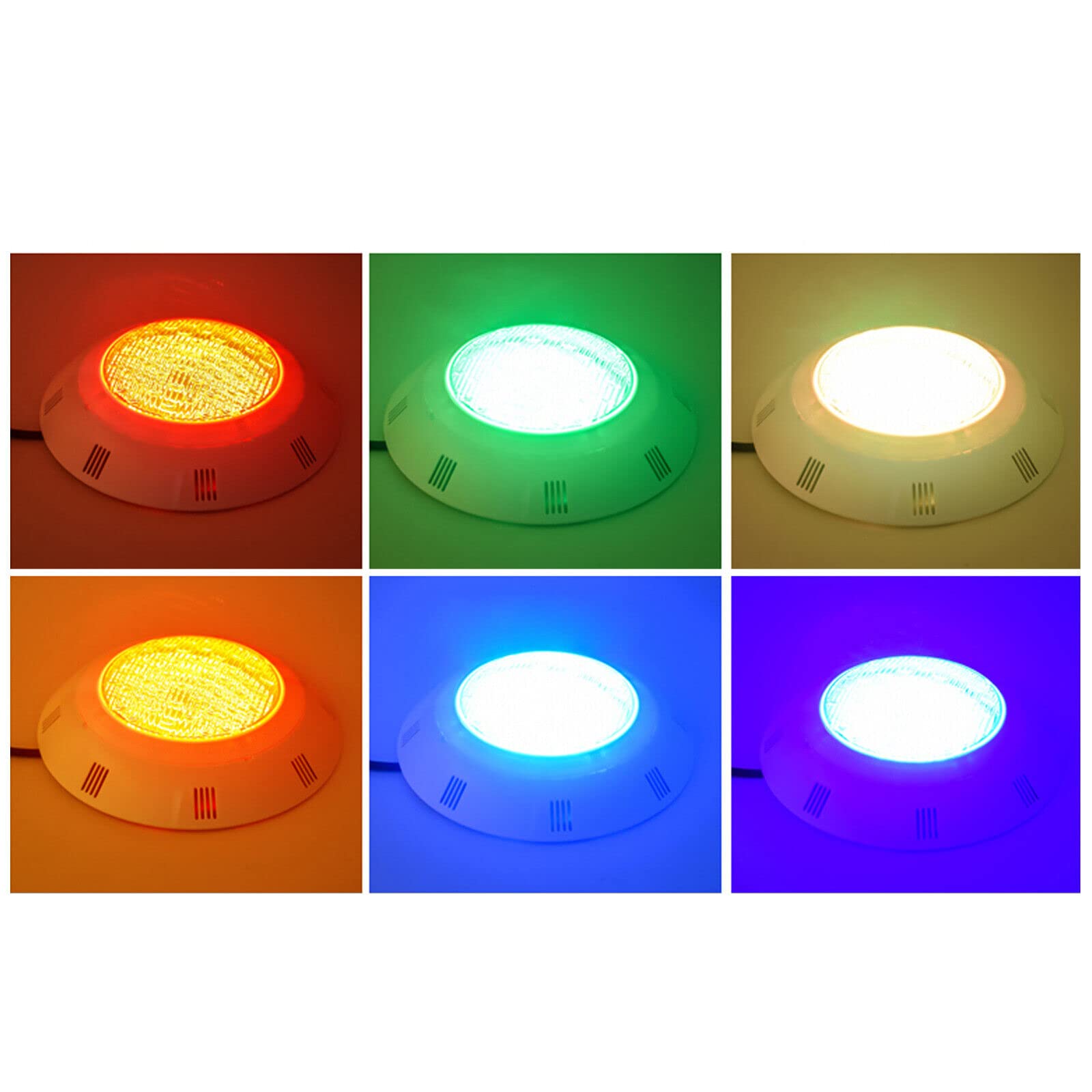 Éclairage de piscine LED RGBW 45 W avec télécommande 4500 lm IP68 étanche pour piscine