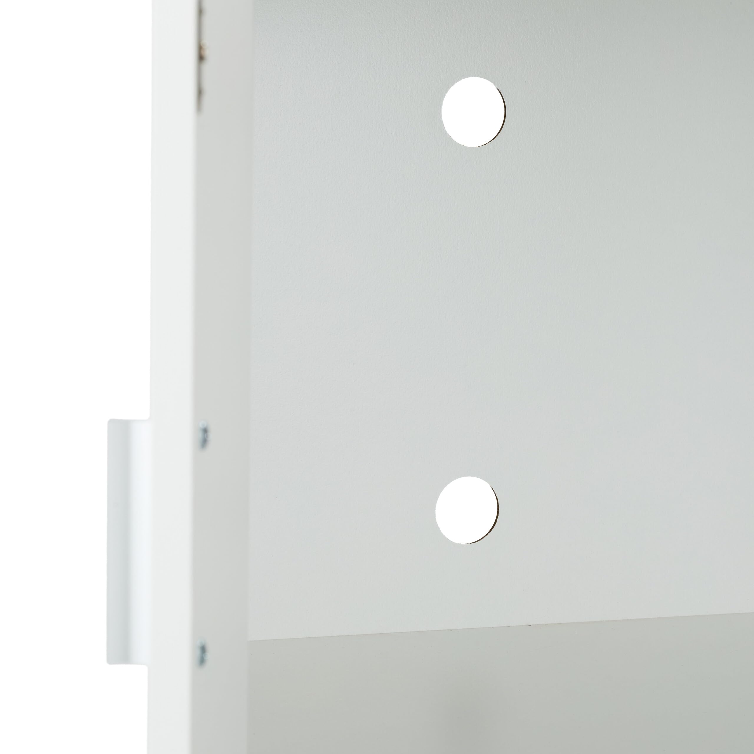 Relaxdays Carrello Porta Stampante, 2 Scomparti e Ripiano Estraibile Tastiera, Mobiletto Ufficio, 74x60x48 cm, Bianco