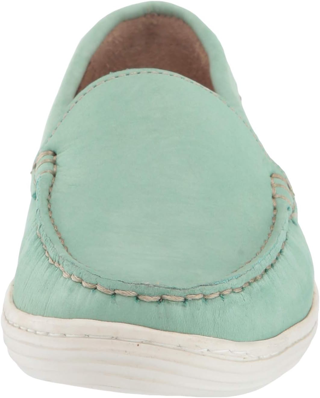 MARC JOSEPH NEW YORK Unisex Kids Boys/Girls Leather Broadway Loafer, Powder Cream Nubuck, 4.5 M US Little