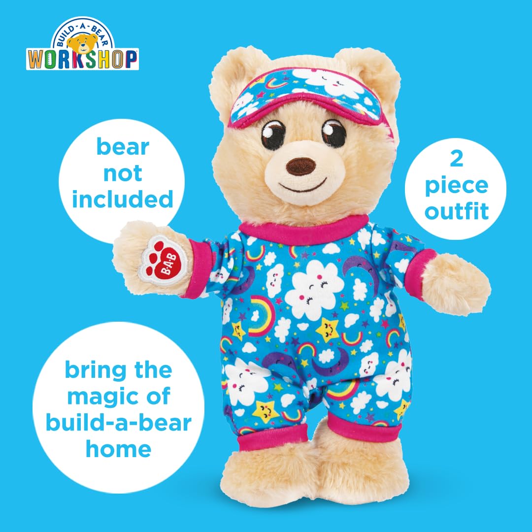 Casdon MINI Build-A-Bear Workshop Night Time Onesie Toy Clothes Pack. 4 Mix-and-Match Toy Outfits Includes Pyjamas - Image 2